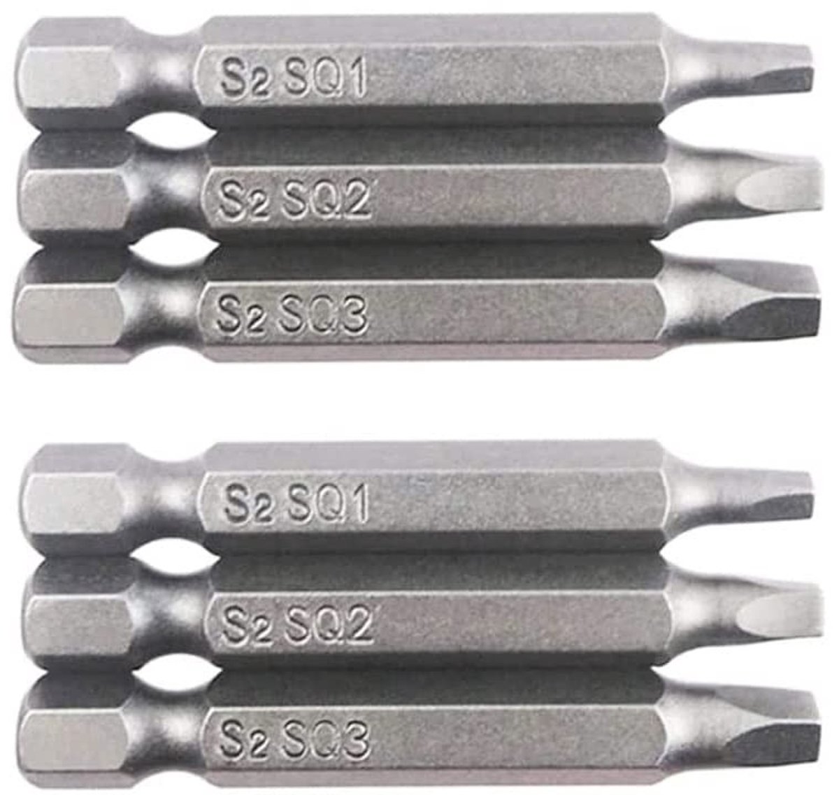 Solidchoice - Set van 6 Magnetische Schroevendraaier Bits van S2 Staal
