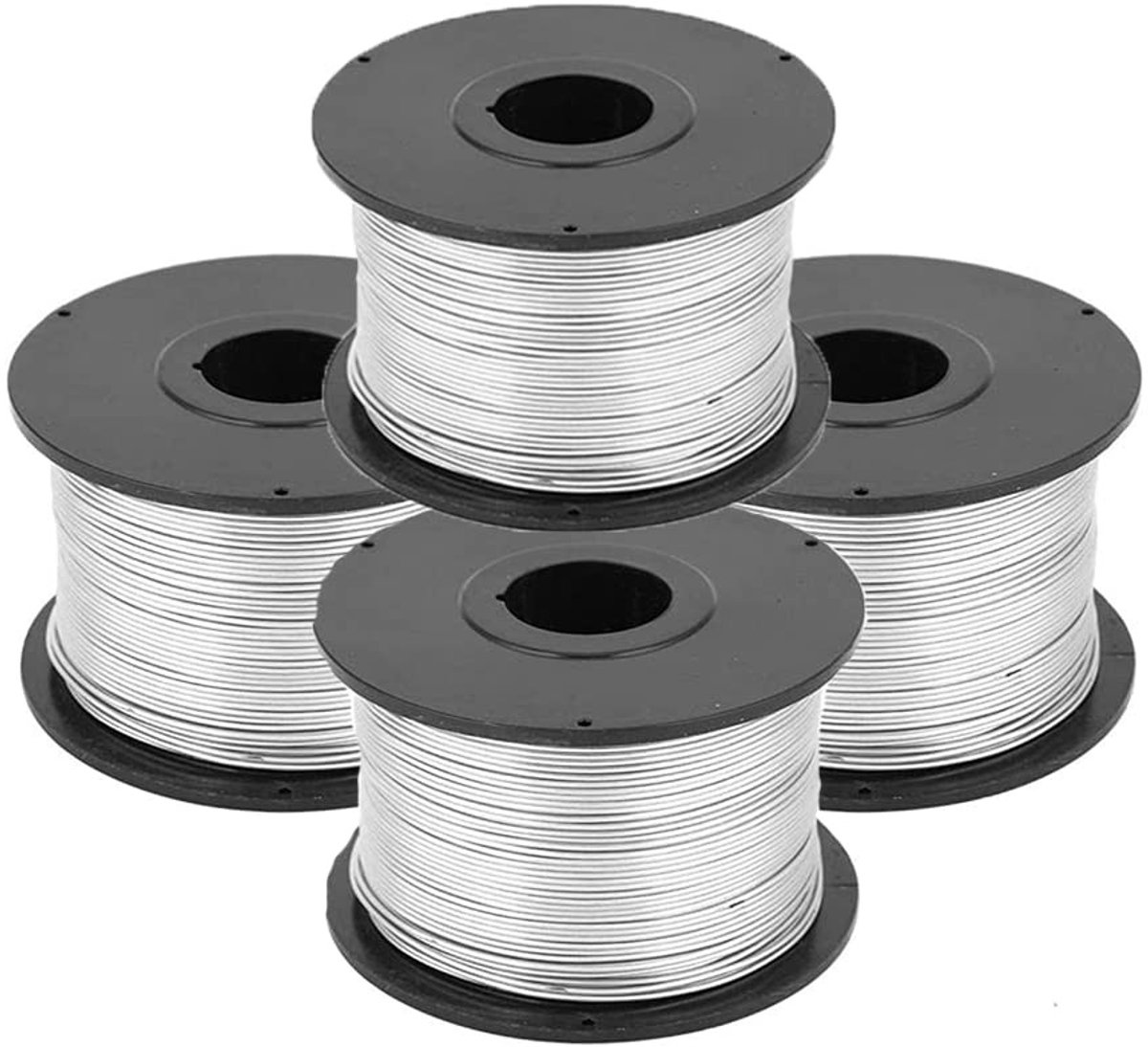 Solidchoice - 4 Koolstofarme Staaldraadspoelen 110m x 0,8mm voor Bevestigingsmachines