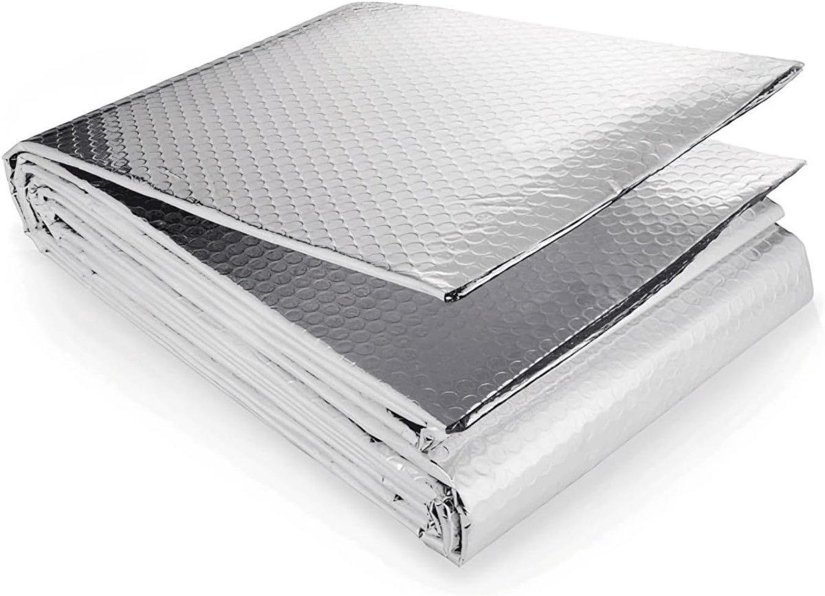 Warmtereflector voor radiator - 60 cm x 5 m - 3-4 mm dik - Reflecterende thermische isolatie van aluminiumfolie met luchtbellen - dubbelzijdig - voor isolatie van dak - vloer - plafond
