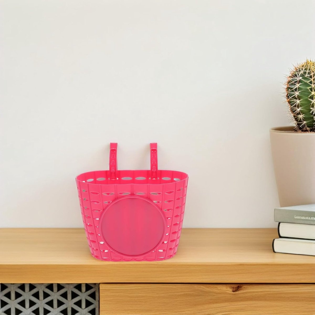 Kinderfietsmand - Fietsmandje Stuurmand - Spullen Vervoeren - Afneembaar Waterbestendig - 19.8x14.6x13.1CM - Roze