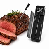 Brosendaal Draadloze Vleesthermometer met Nederlandse App – BBQ Thermometer – Kernthermometer – BBQ, Grill en Oven – 1 Sonde