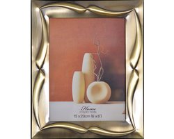 Metalen fotolijst 15x20 cm mat goud, staand (W-255)