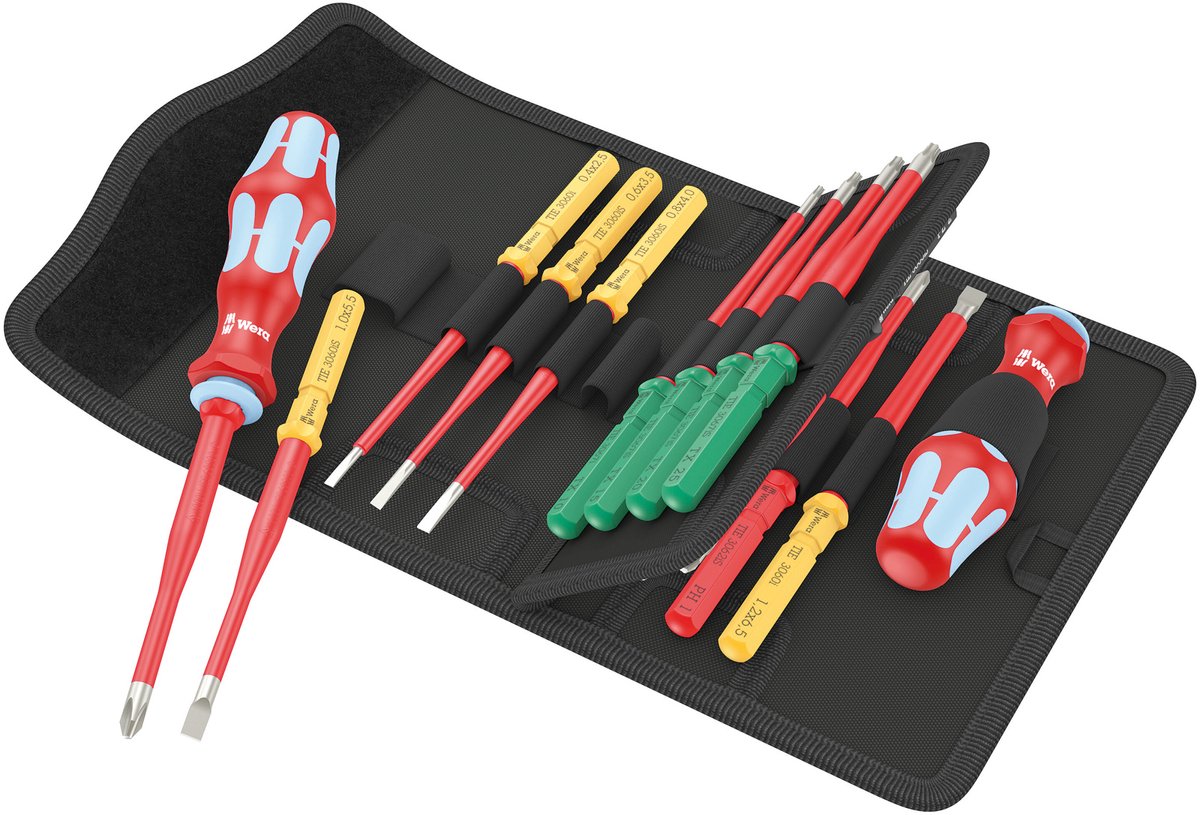 Wera Kraftform Kompakt VDE RVS 17 extra slim 1 Tool Finder, 17-delig schroevendraaier thumbnail 2