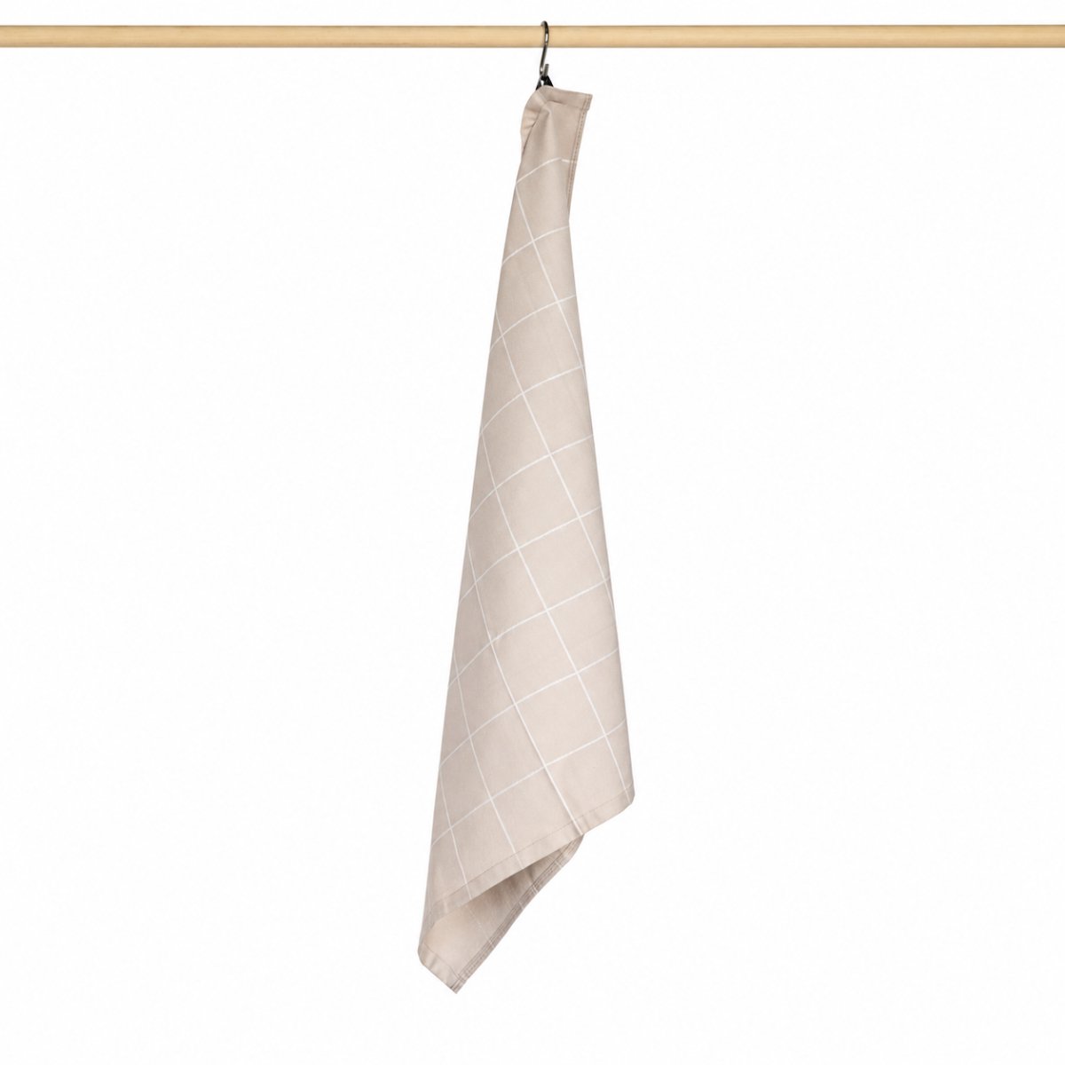 Jorzolino Theedoek Grote Ruit Sand 65x65