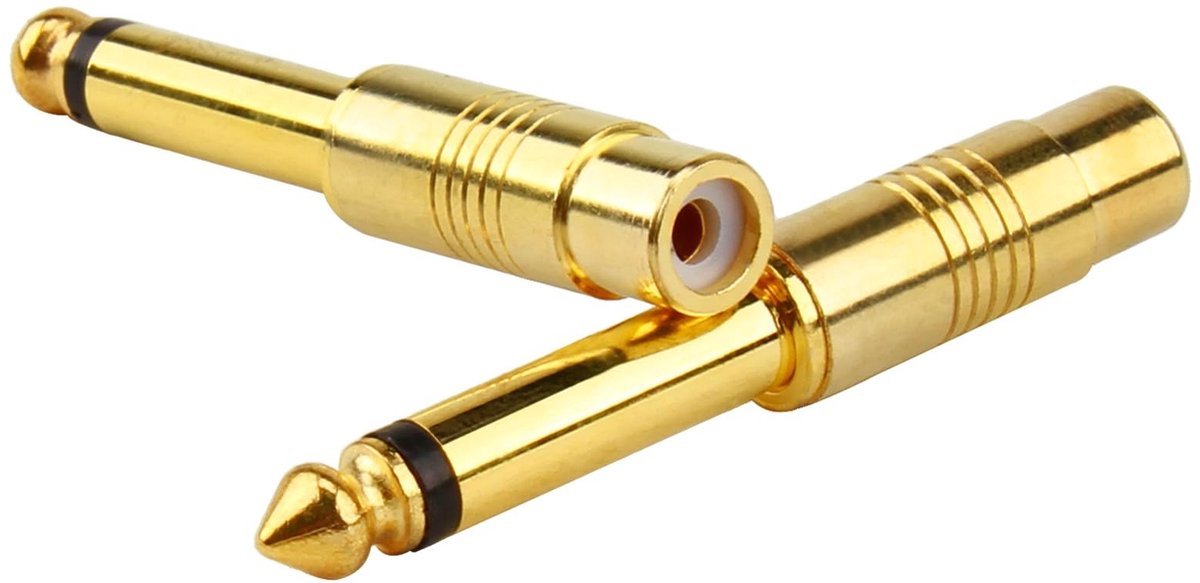 Solidchoice - Set van 2 Audio Adapters 6.35mm naar RCA Jack