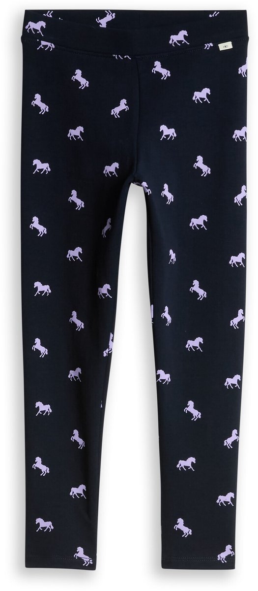 Tom Tailor - Legging met all-over print - Maat 122 - dark blue horses print