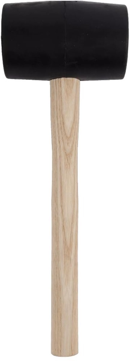 Solidchoice - Rubberen Hamer met Essenhouten Steel van 900 Gram