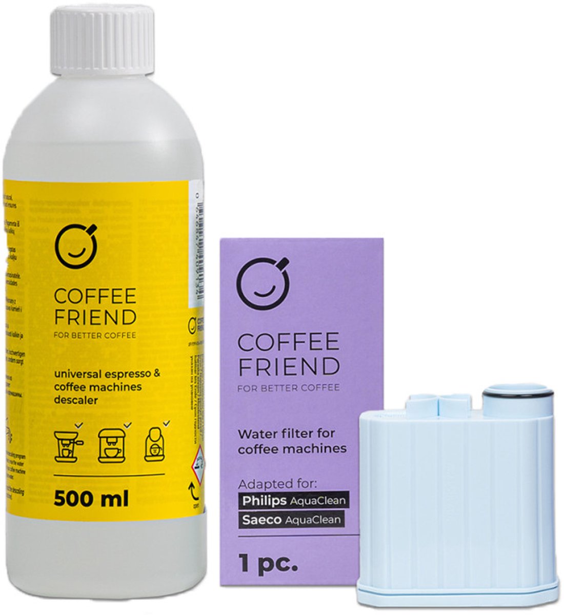 Coffee Friend onderhoudsset voor Philips / Saeco koffiemachines met het AquaClean systeem