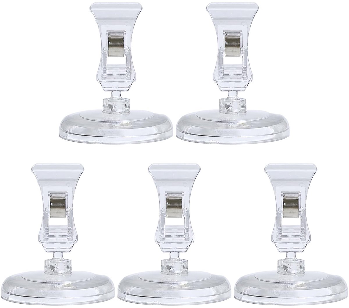 Solidchoice - Clip met basis prijsbordhouder - 5 stuks draaibare tafelkaarthouder