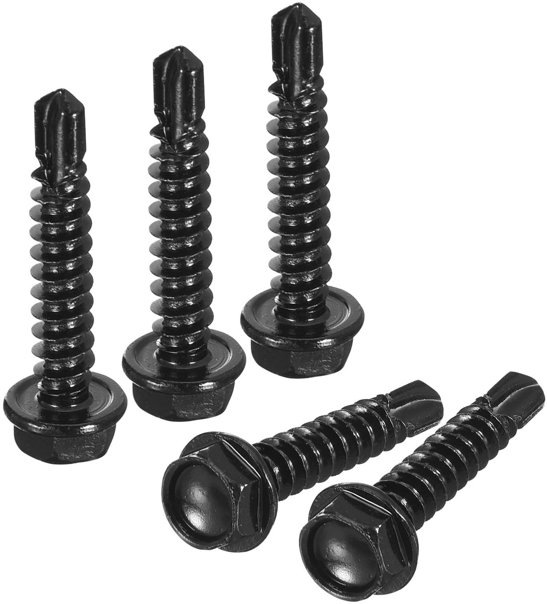 Solidchoice - Zelfborende Schroeven met Zeskantige Kop, 30 stuks, Roestvrij Staal