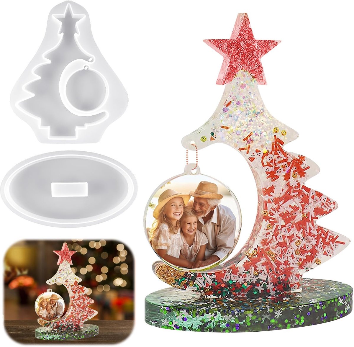 Solidchoice - Siliconen Vorm voor Kerstmis Fotolijst en Ornamenten