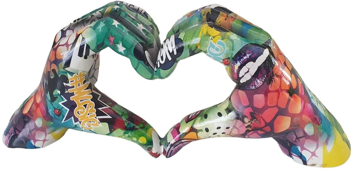 Solidchoice - Street Art Hartje Decoratieve Figuur in Graffiti-Stijl