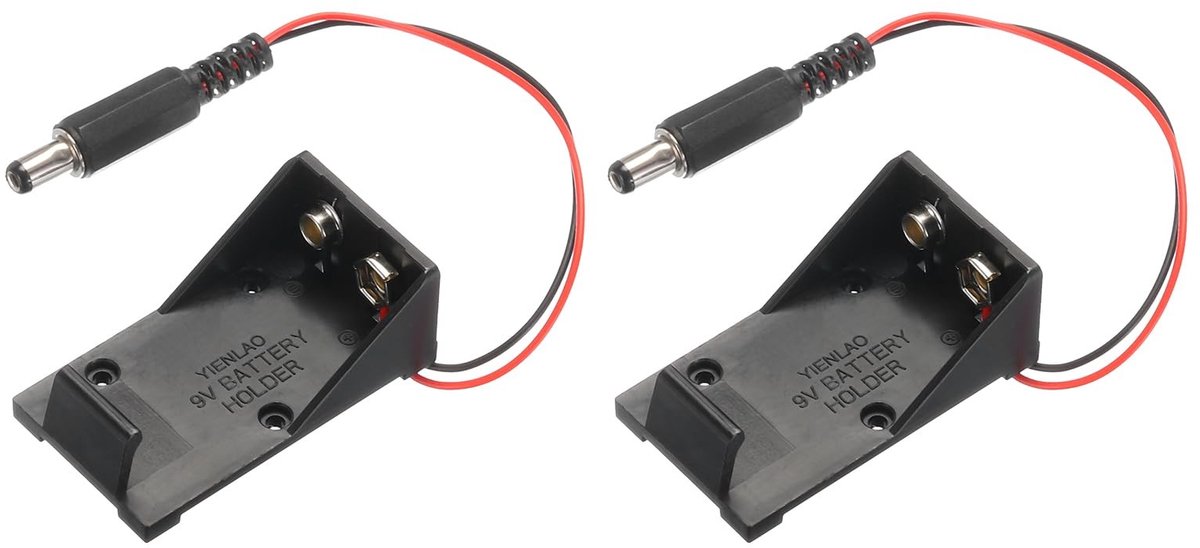 Solidchoice - Batterijhouder voor 9V Batterijen (2 stuks)
