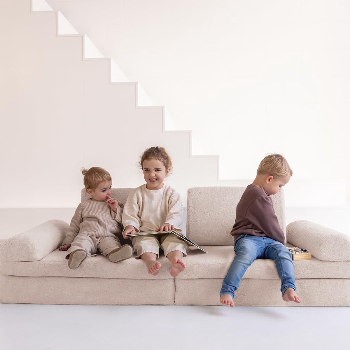 Speelbank - speelmatras Teddy beige - ShopVlot
