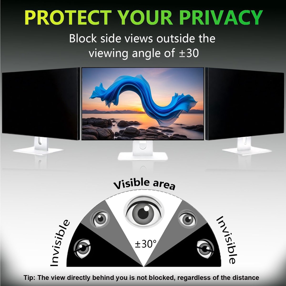 Privacy Filter for 21.5 inch 16:9 (47.7x27cm) Computer Monitor - ShopVlot