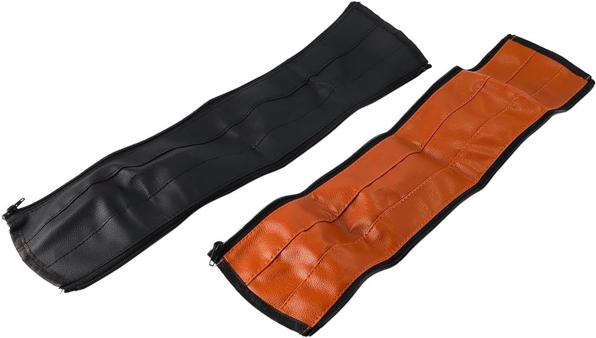 2 stuks universele PU-leren kinderwagenhandgreephoezen met rits, stofdichte armsteunbeschermers en accessoires - ShopVlot