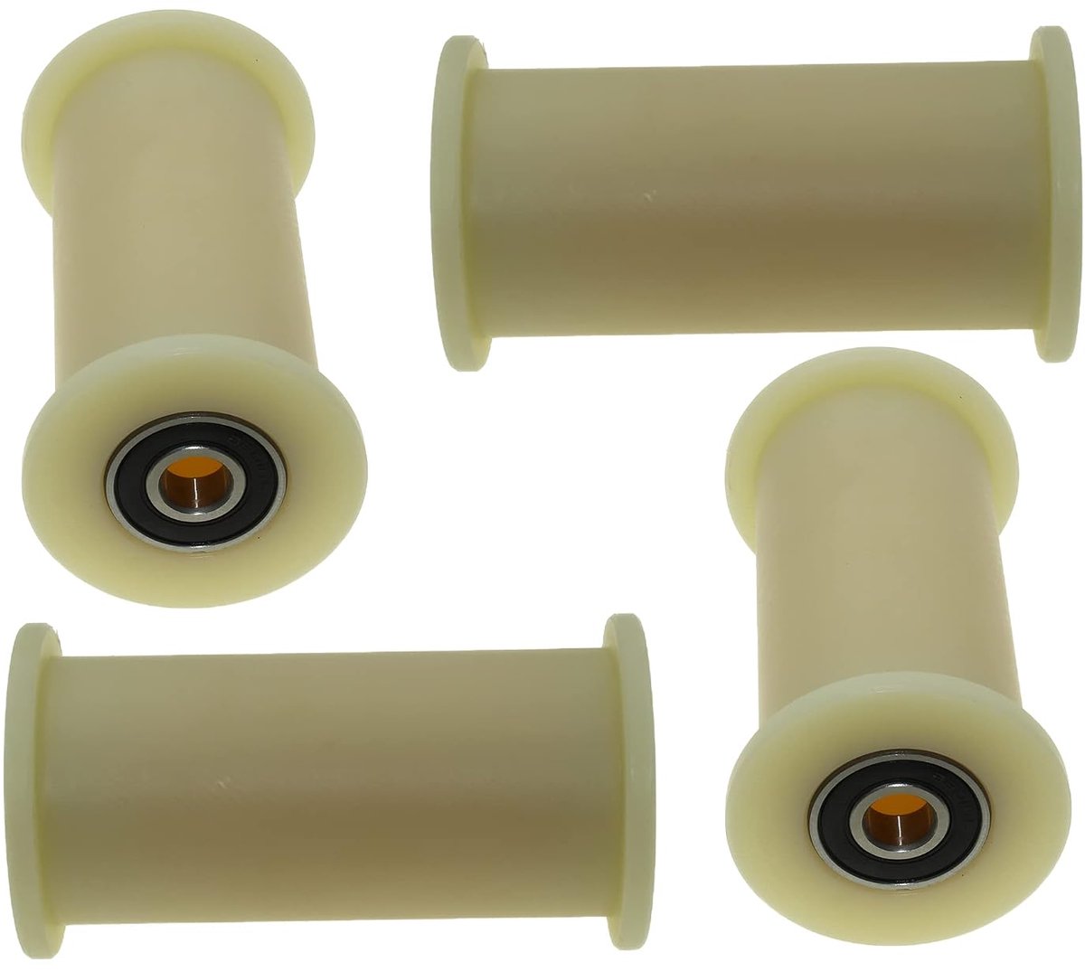 4 pieces nylon belt tensioners 60 mm Ø 100 mm groove 12 mm bearings - 200 kg bearing capacity (60-100-12) - ShopVlot