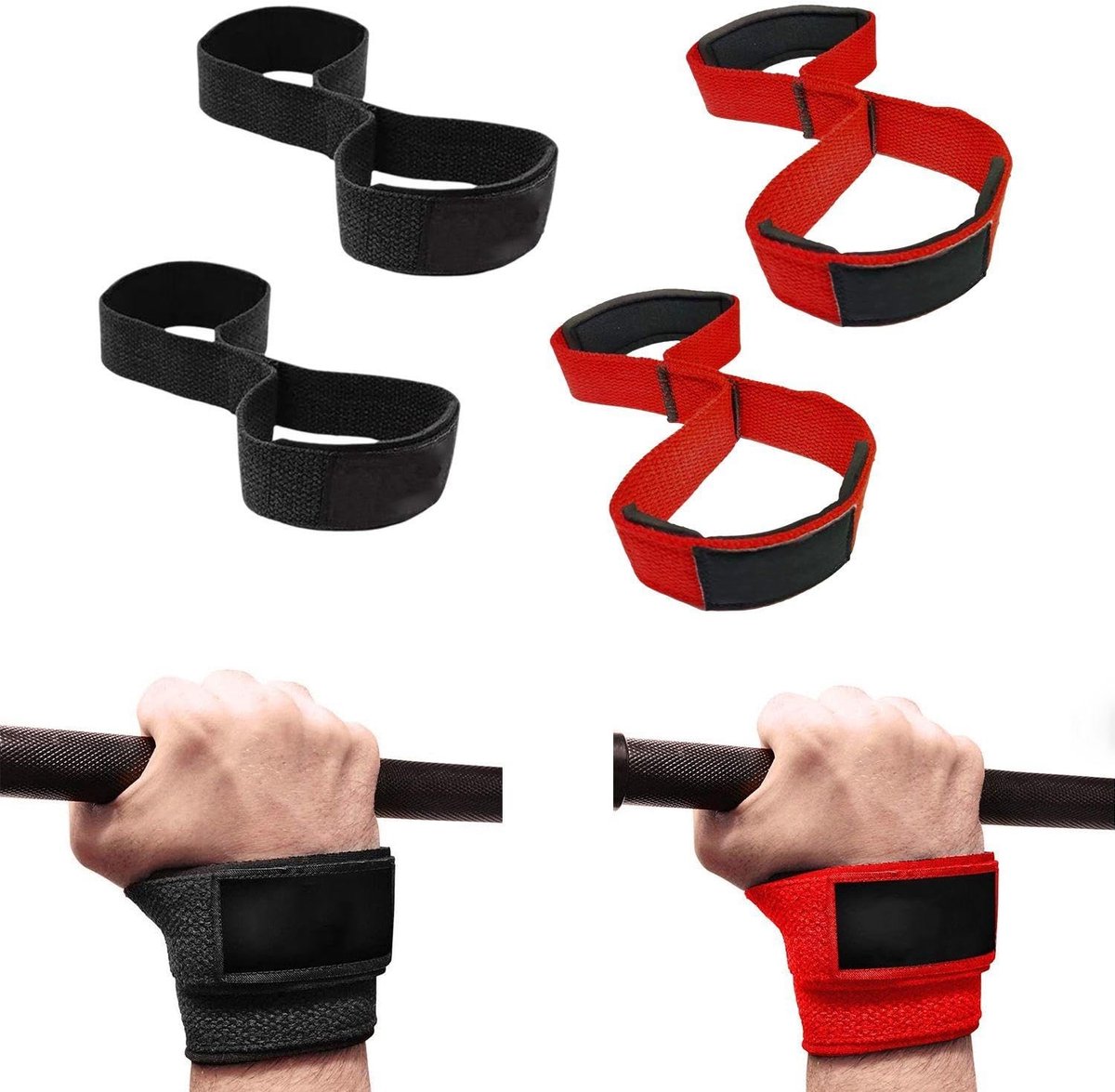 Solidchoice - Set van 4 Antislip Fitnessarmbanden voor Gewichtheffen