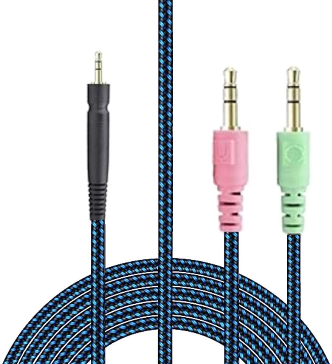 Solidchoice - Nylon Gevlochten Hoofdtelefoonkabel voor Gaming Hoofdtelefoons
