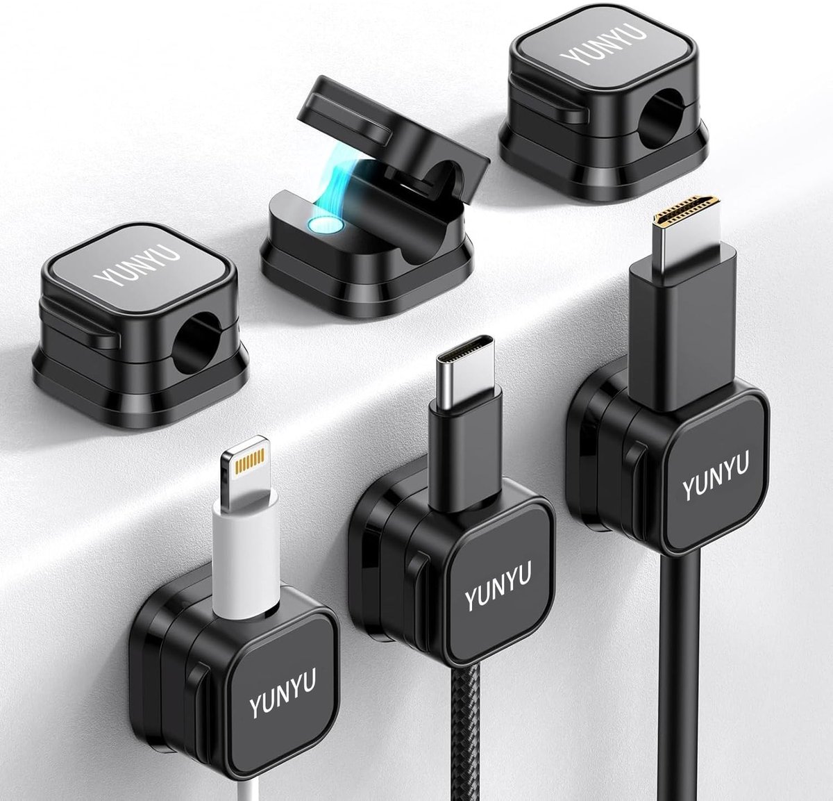 Solidchoice - Set van 6 Magnetische Kabelklemmen voor Organisatie
