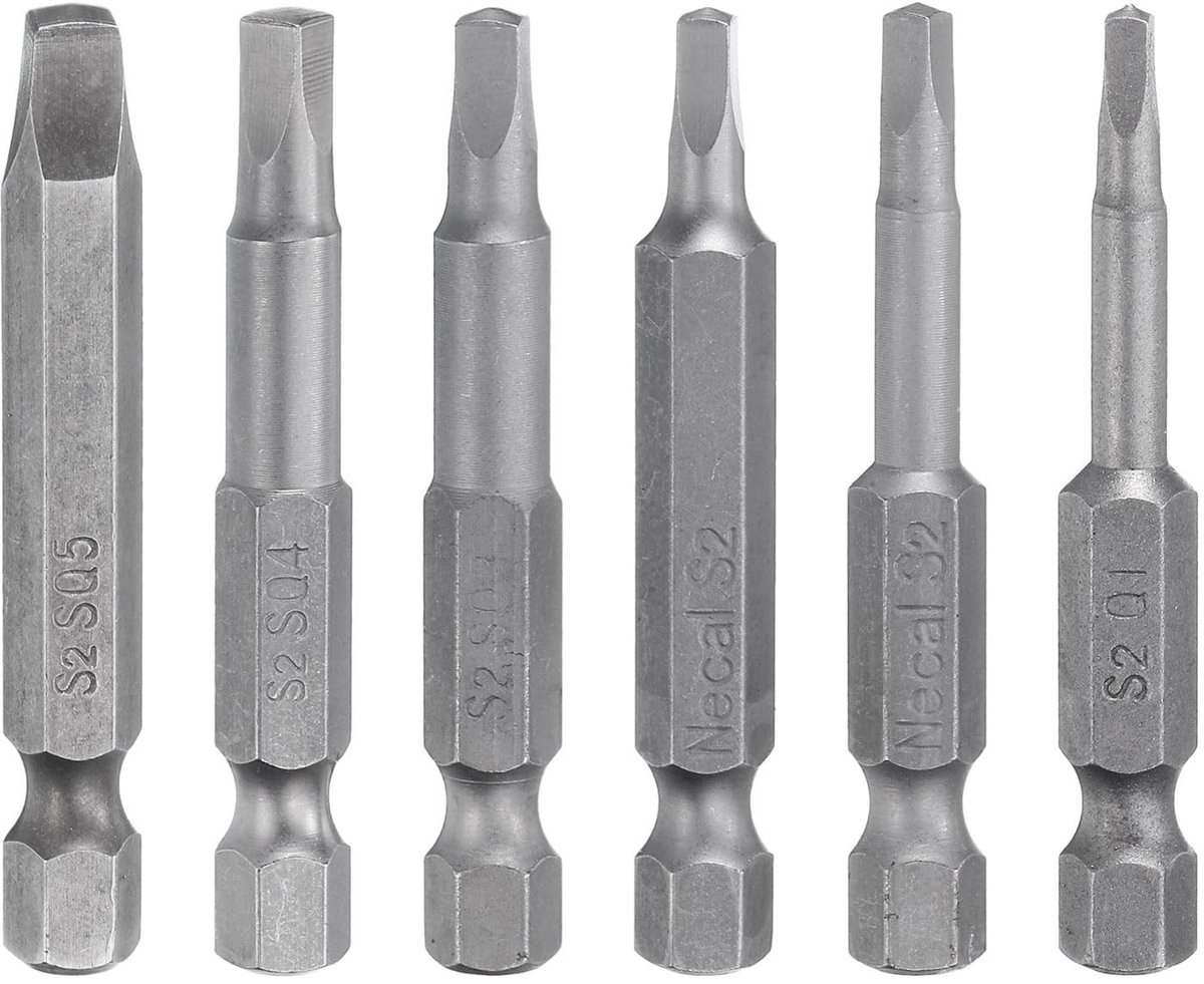 Solidchoice - 6-Delige Set Schroevendraaierbits - Magnetische 4-Punts Boorbits