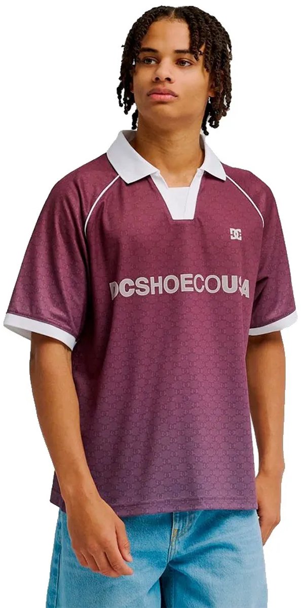 Dc Shoes Soccer Korte Mouw Poloshirt Paars S Man