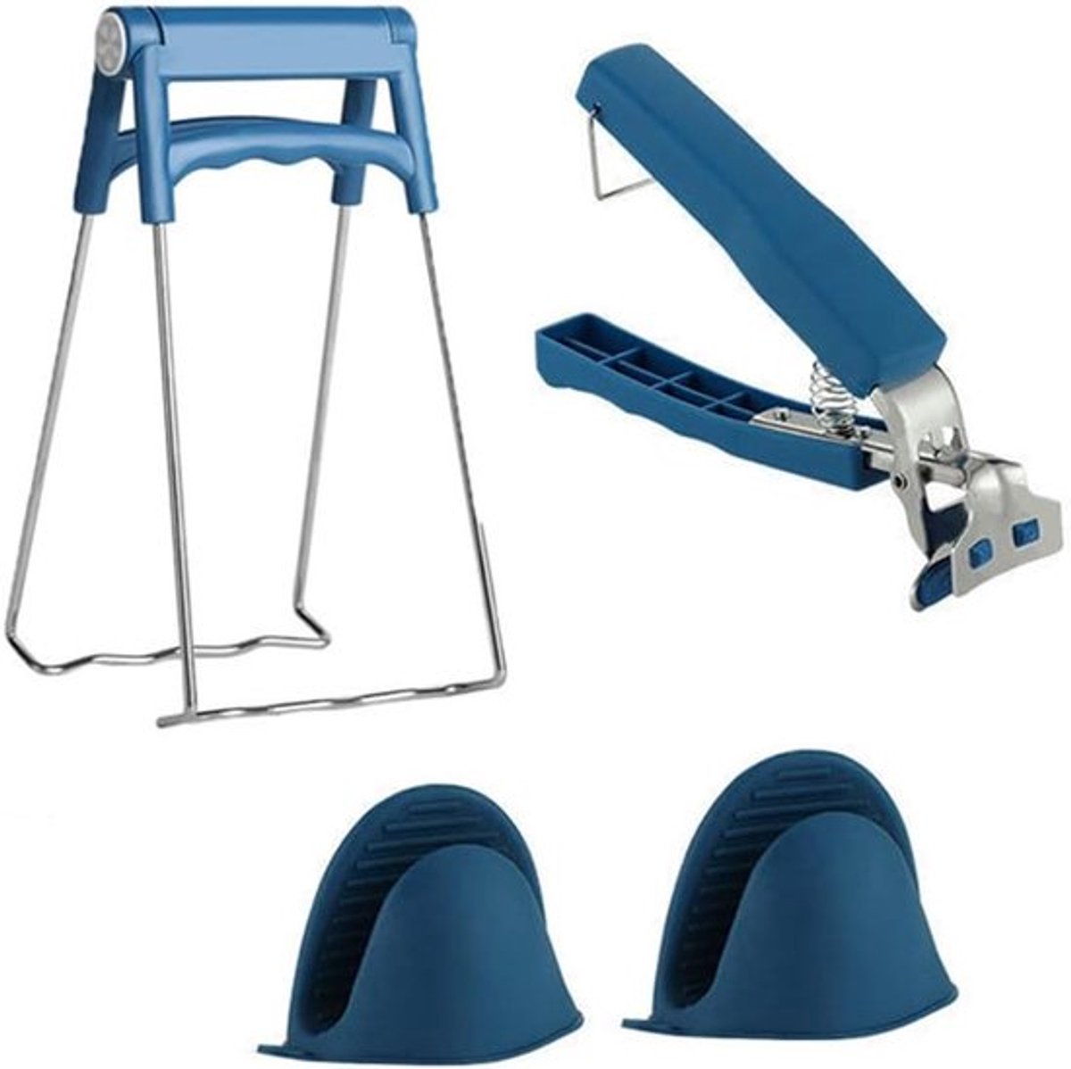 Set van 4 RVS Bekers met Antislip Siliconen Handvat - Duurzaam, Handig en Stijlvol