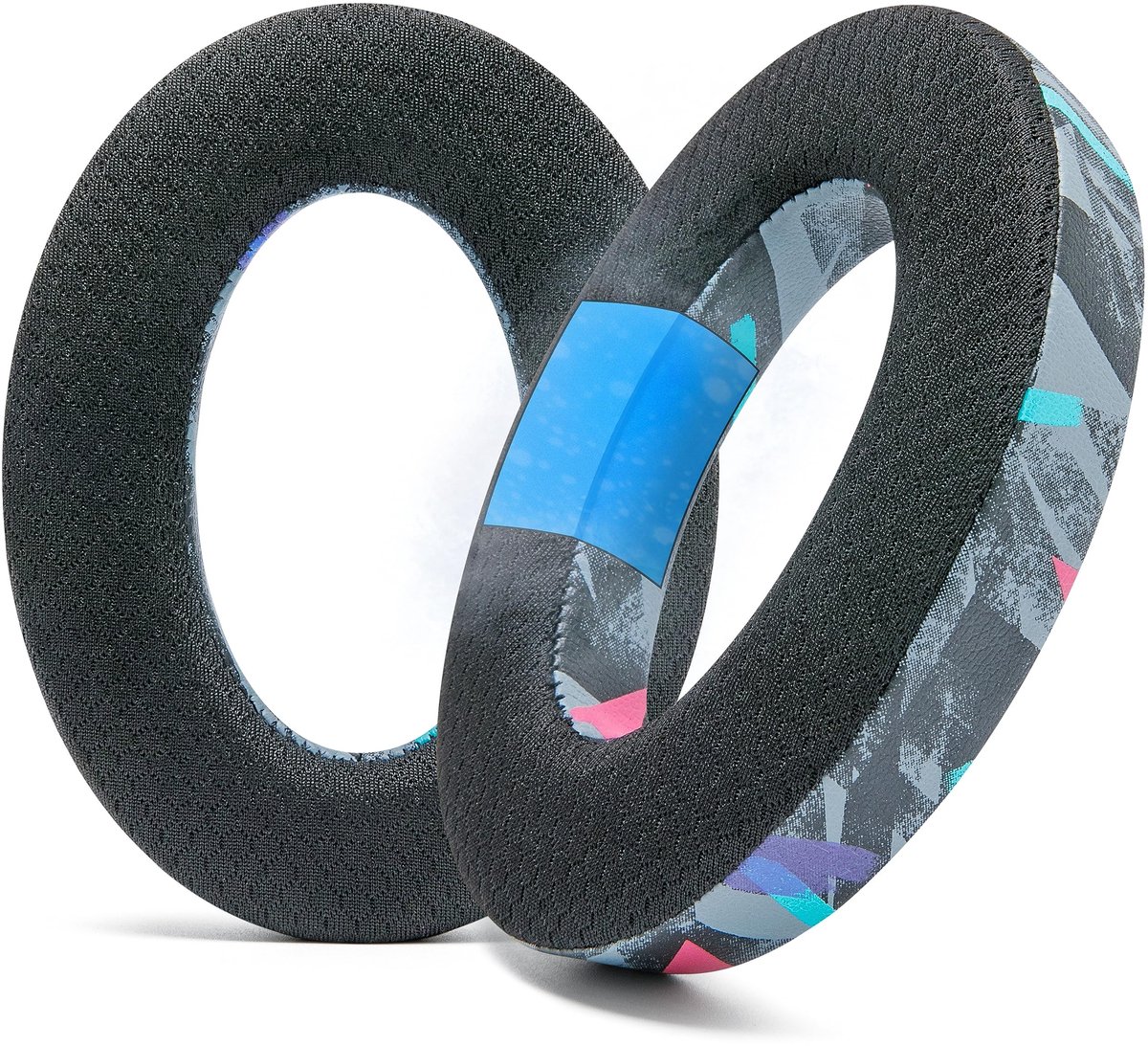 Solidchoice - Cooling Gel Vervangende Oorkussens voor Sennheiser en Massdrop Hoofdtelefoons - 90's Zwart