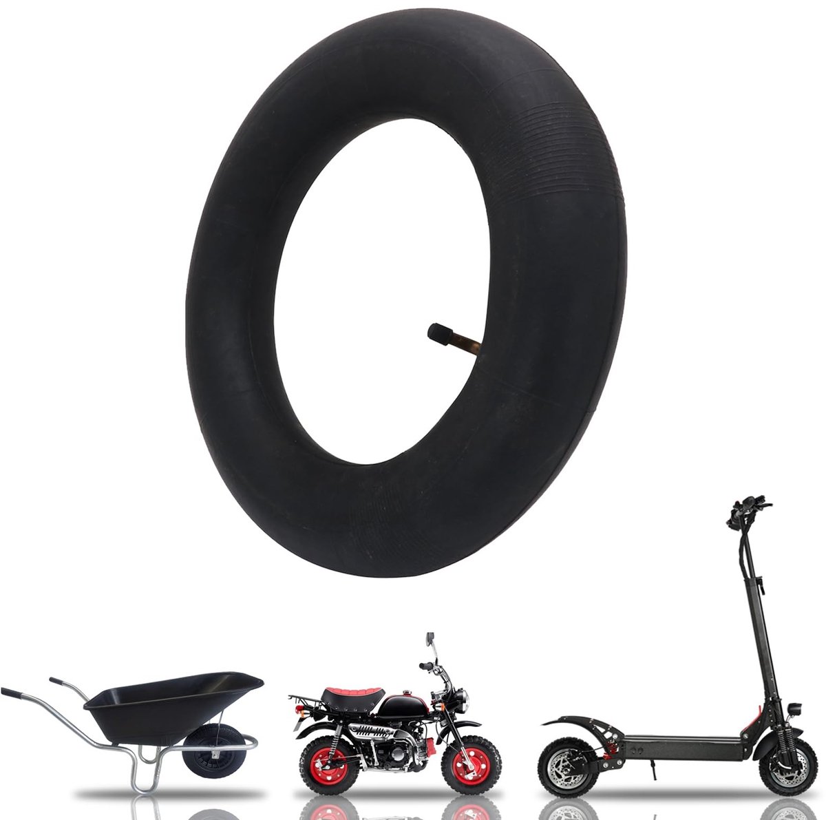 Solidchoice - Binnenband met 90 Graden Klep voor Scooters en Kruiwagens