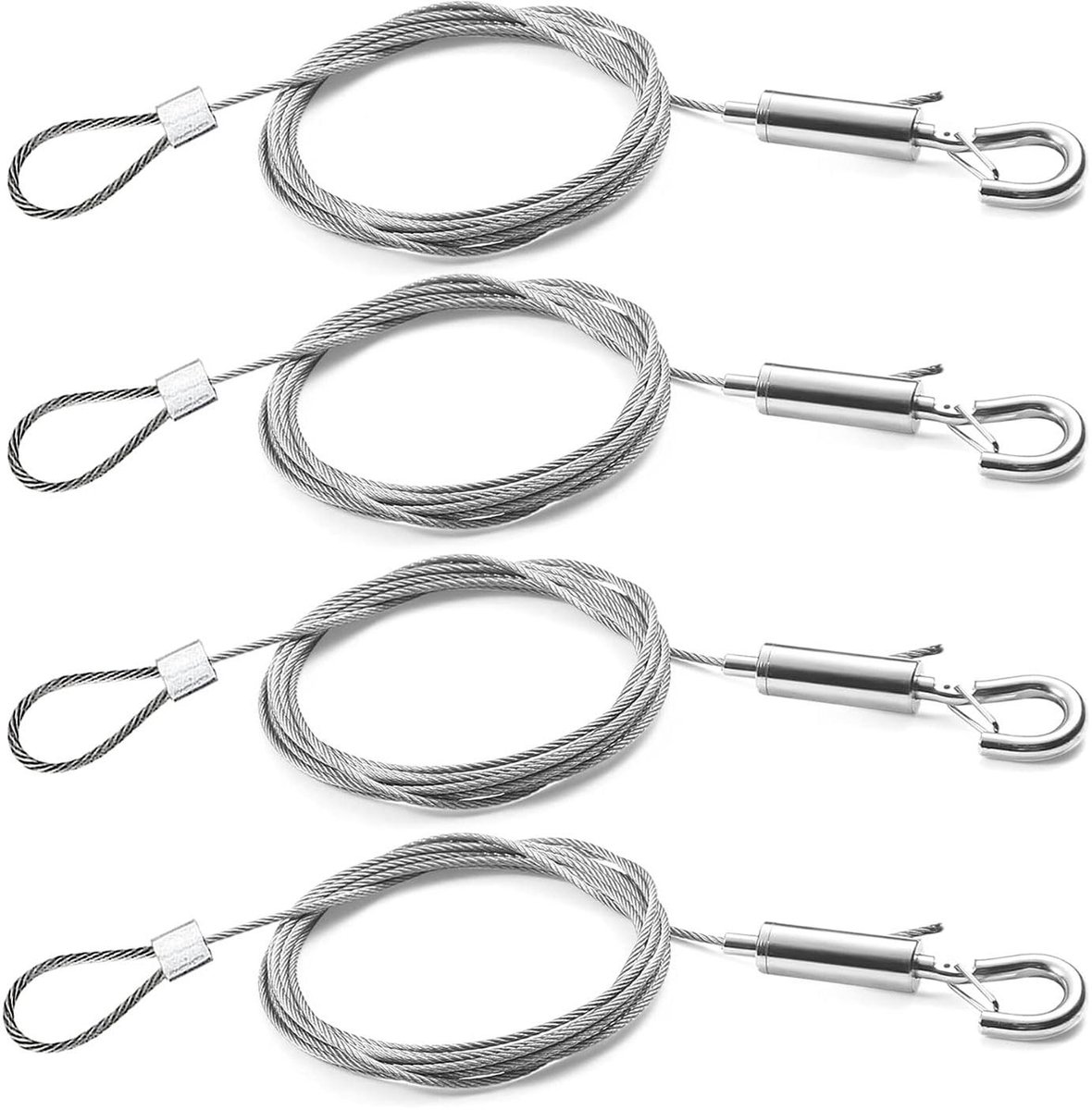 Solidchoice - Set van 4 Verstelbare Hangdraden van RVS
