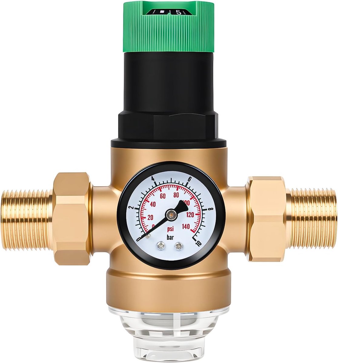 Pressure Regulator Water 3/4 Inch, Pressure Regulator Water with Pressure Gauge and Strainer Filter, Pressure - ShopVlot