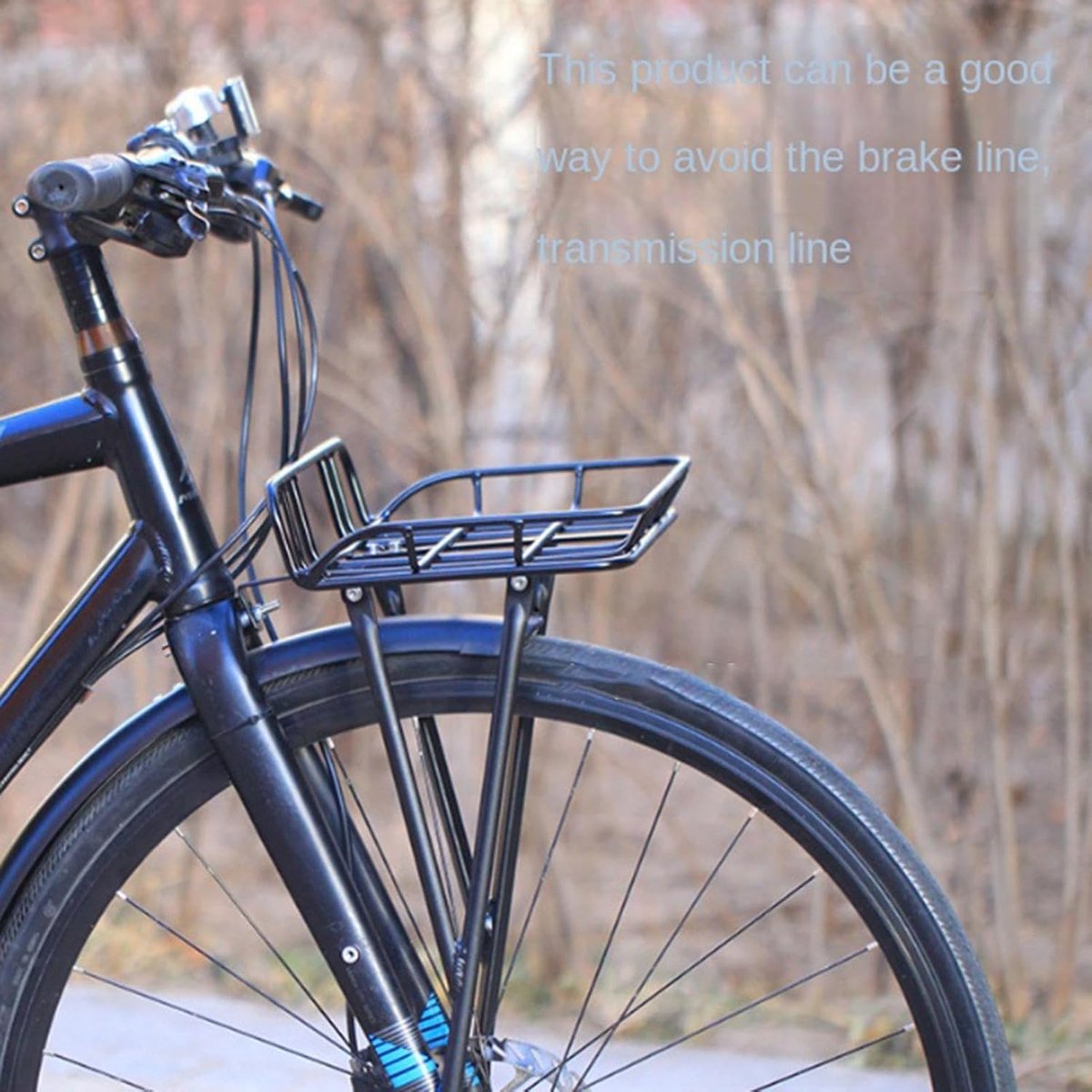 Fiets Bagagedrager - Fietsmand Standaard - Boodschappen Vervoeren - Verstelbare Steunbeugel - 35-38 cm - Zwart