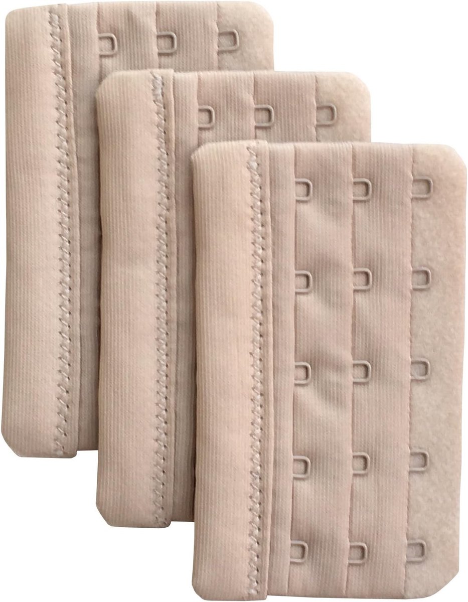 3-delige Bh Verlengingen met 5 Haakjes voor Comfort en Aanpassing, 5.8cm x 9.5cm, Ideaal voor Dames