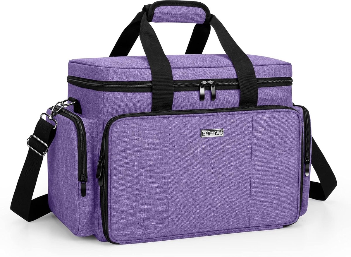 SnelShoppen - Grote Makeup Tas Cosmetica Tas met Verstelbare Scheiders, Reistas voor Make-up, Paars, Modern Ontwerp, Perfect voor Reizen en Dagelijks