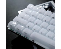 SnelShoppen - Jelly Ceramic Keycap Set, Transparante Witte MDA Profiel, RGB Verlichting, Geschikt voor Cherry MX, Outemu, Gateron Mechanische Toetsenb