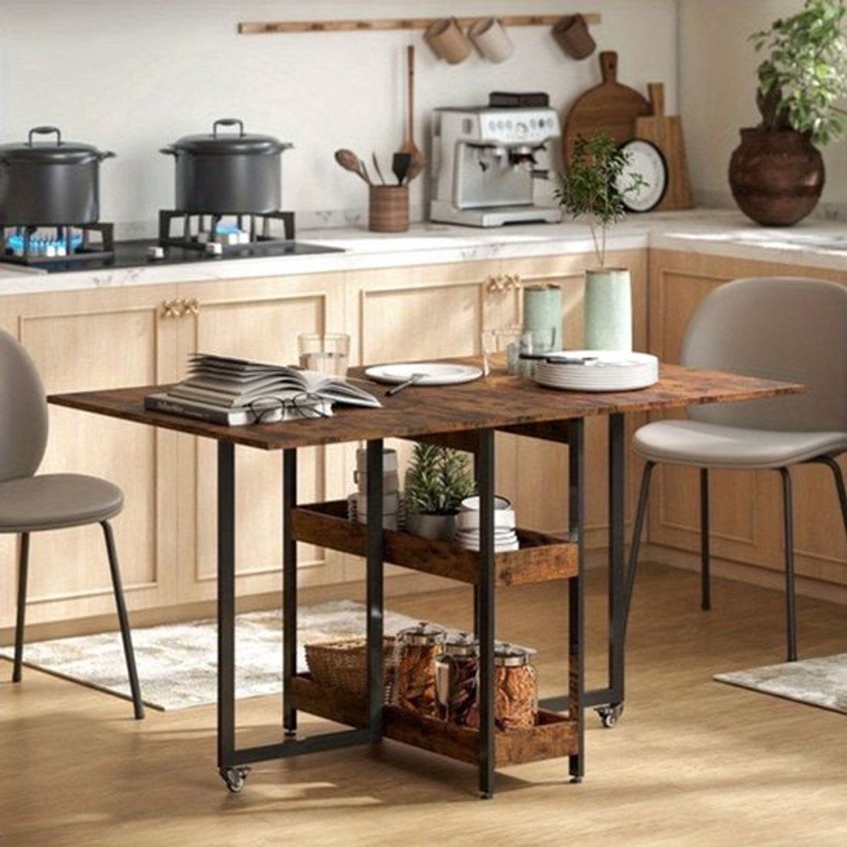 Opvouwbare Eettafel – Klaptafel – Uitschuifbare Tafel – Tuintafel – Tafeltje – Rustieke Br