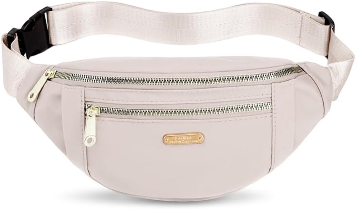 SnelShoppen - Bum Bag, Heupzak voor Hiking, Verstelbare Taille Tas, Sportieve Schoudertas, Reis- en Winkel Bag, Wit, Ideaal voor Outdoor, Dagelijks Ge