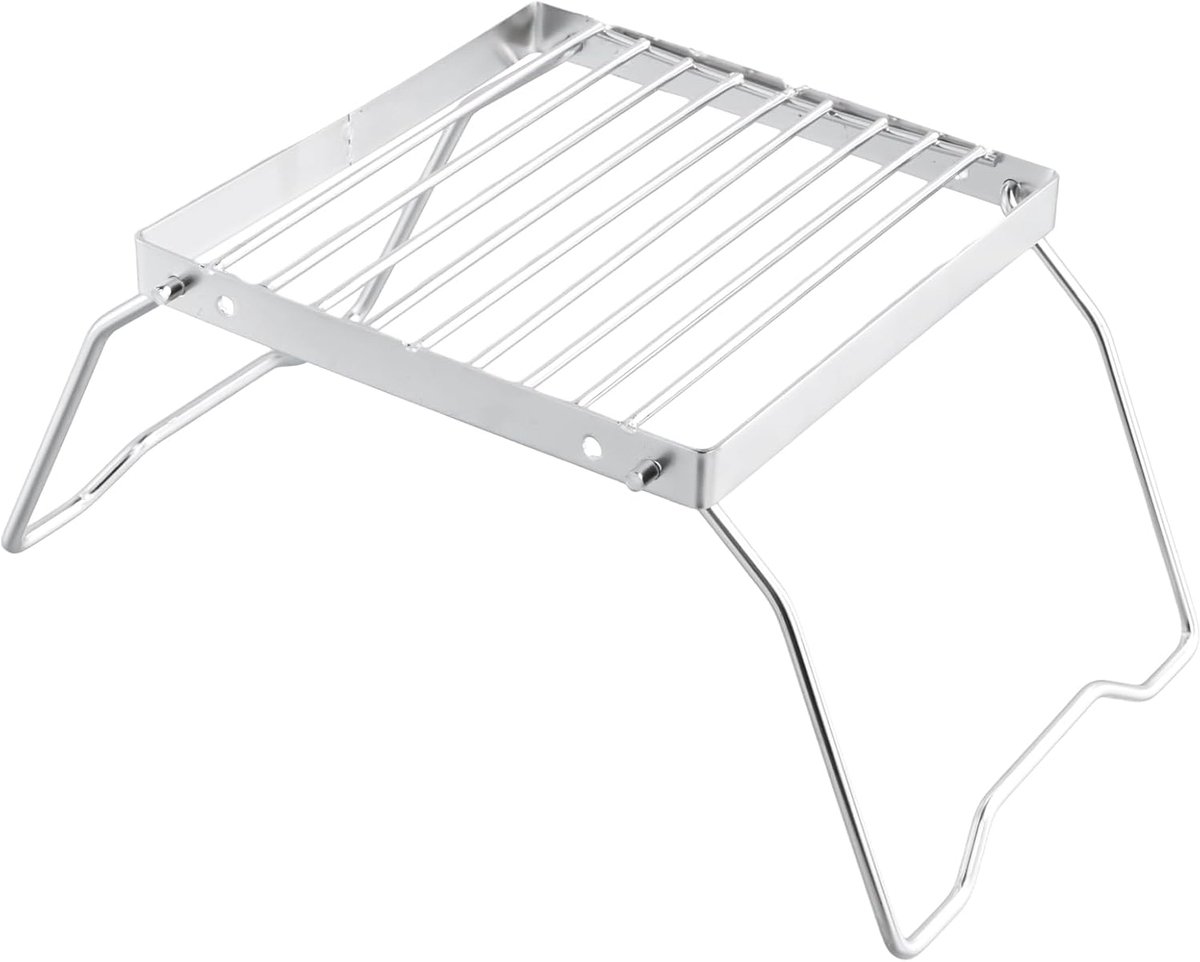 SnelShoppen - Camping Grill Grate, Draagbare Barbecue Grill, Vouwbare Rooster voor Kamperen, RVS Grill voor Backpacking, Hiken, Picknicks, Vissen