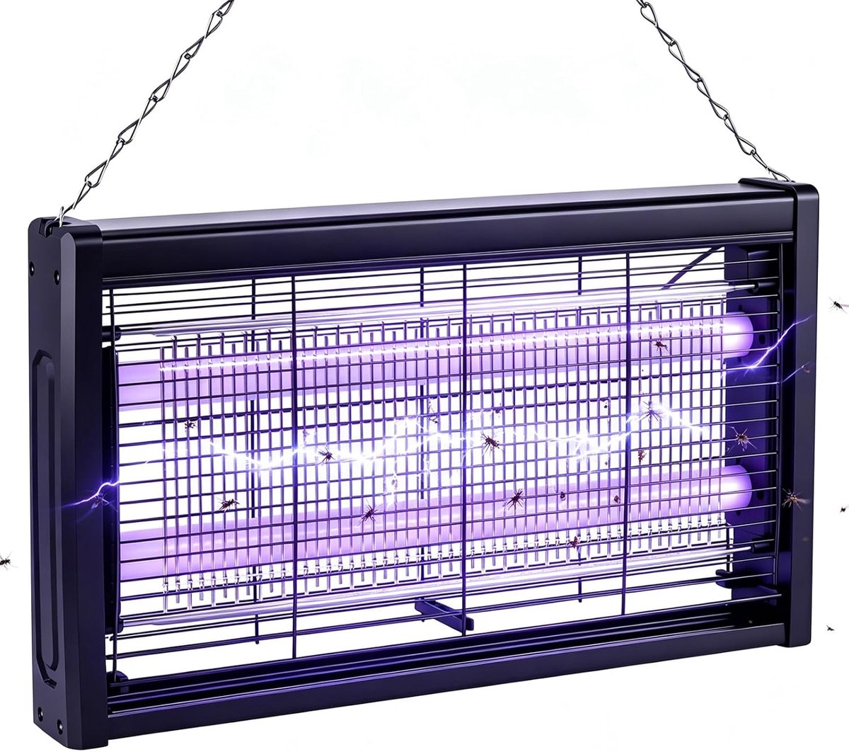 SnelShoppen - Elektrische Insectenverdelger 20W - 1500V Vliegenval voor Binnen - Inclusief 2 Reservebuizen en Ophangketting - Ideaal voor Slaapkamer,