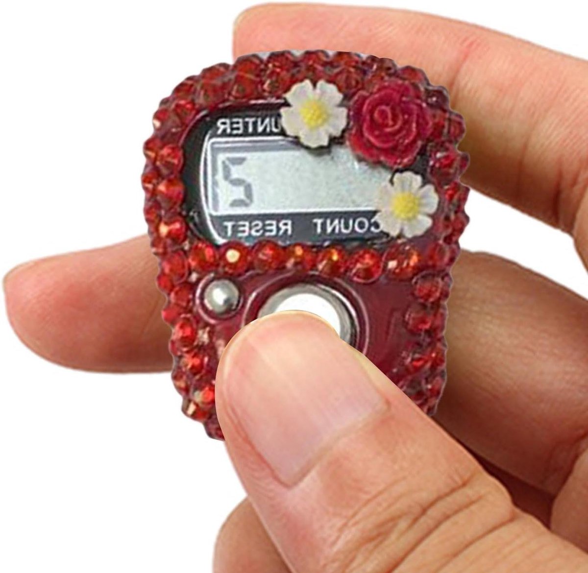 Digitale Vingerteller - Handteller Clicker - Sporten Hobby - Ergonomisch Ontwerp - 108 cm - Rood