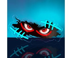 SnelShoppen - Looklight Neonbord Gaming LED Bord Duivel Eyes Neonlamp Anime USB Dimbaar Boos Oog voor Gamezone Jongenskamer Speelkamer Feest