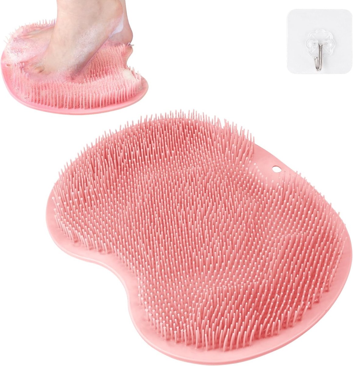 Voetenschrubber voor de douche, massage mat voor voetverzorging met antislip zuignappen, ideaal voor ontspanning en pijnverlichting