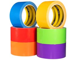 SnelShoppen - LLPT Fabric Tape - Kleurige Curb Tape 50mm x 14m - Matte & Reflectieloze Fabric Tape in Blauw, Paars, Geel, Groen, Oranje, Rood - Ideaal