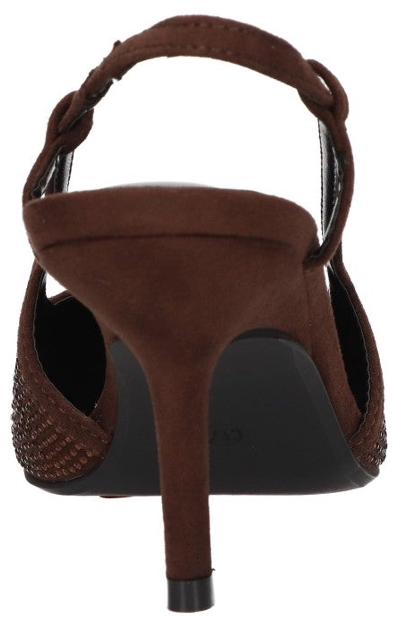 La Strada Slingback Pump Bruin Met Steentjes - Damesschoenen - Maat - 39