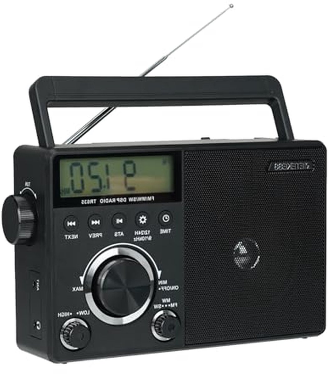Transistor Radio - Draagbare Radio - Muziek Luisteren - Uitstekende Ontvangst - Grote Speaker - Zwart
