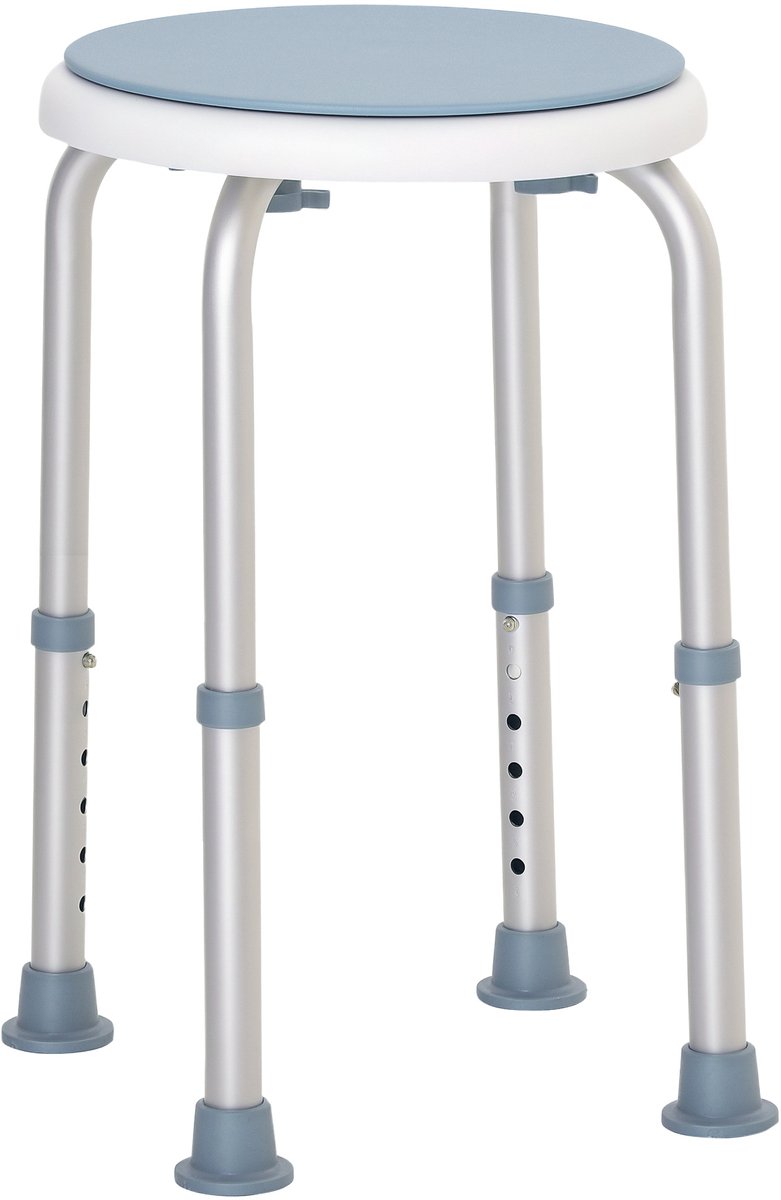 HOMCOM douchekruk - Aluminium - 33x33x48,5 cm - Blauw