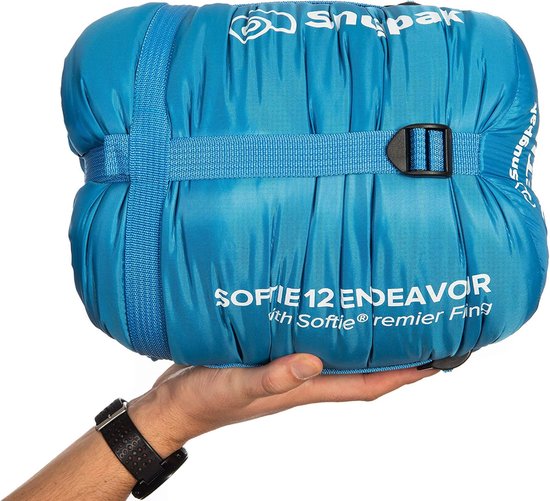 Winter Slaapzak - Mummie Slaapzak - Kamperen en Outdoor - Lichtgewicht en Compact - 220cm Lengte - Zwart Oranje — afbeelding 2