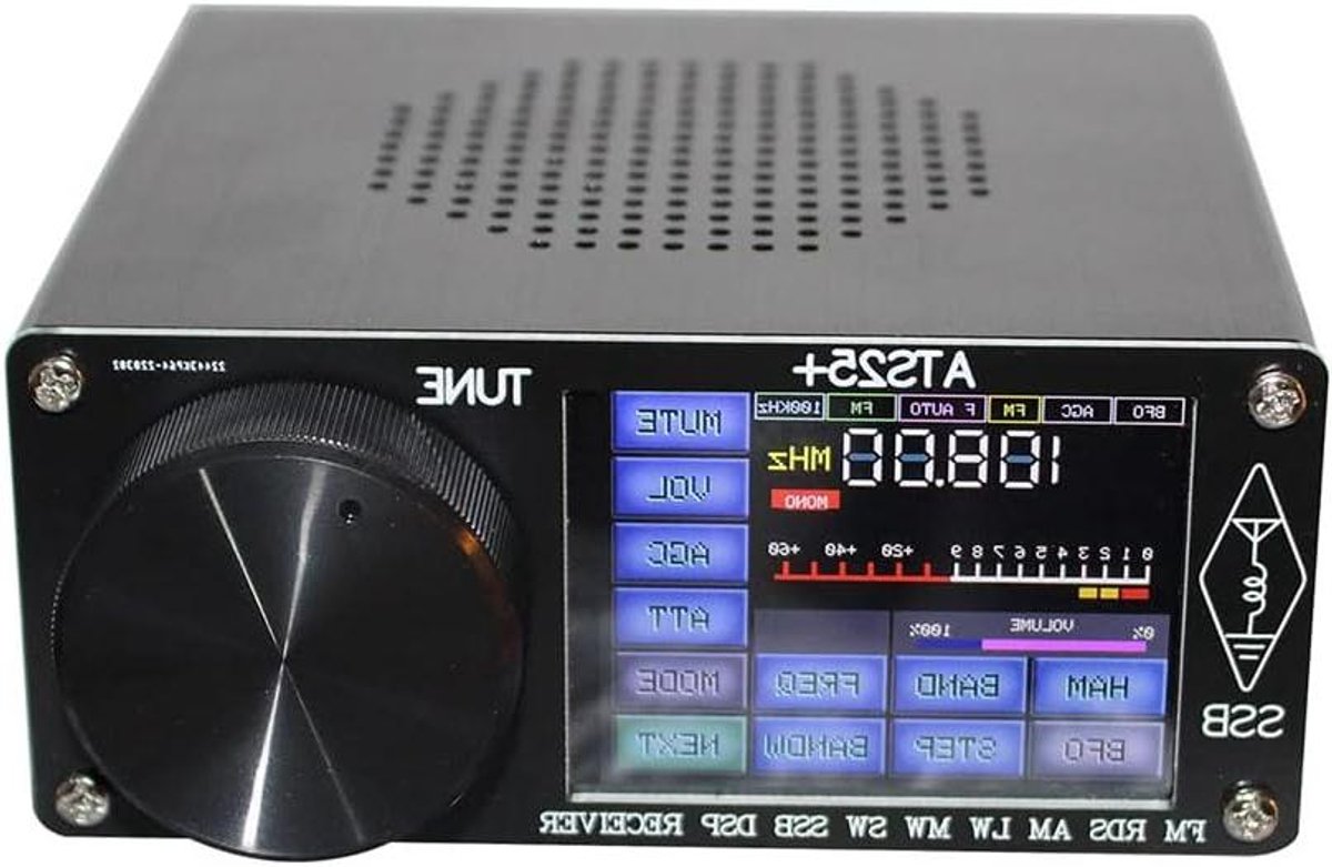 Radio Ontvanger - DSP Radio - Luisteren naar Zenders - 2.4 Inch Touchscreen - 25 cm - Aluminium