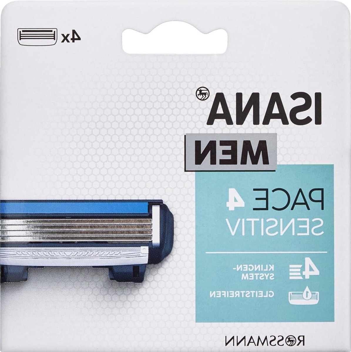 Scheermesjes - 4-bladsysteem - Glad Scheren - Verzorgingsglijstrips - 4 stuks - Blauw