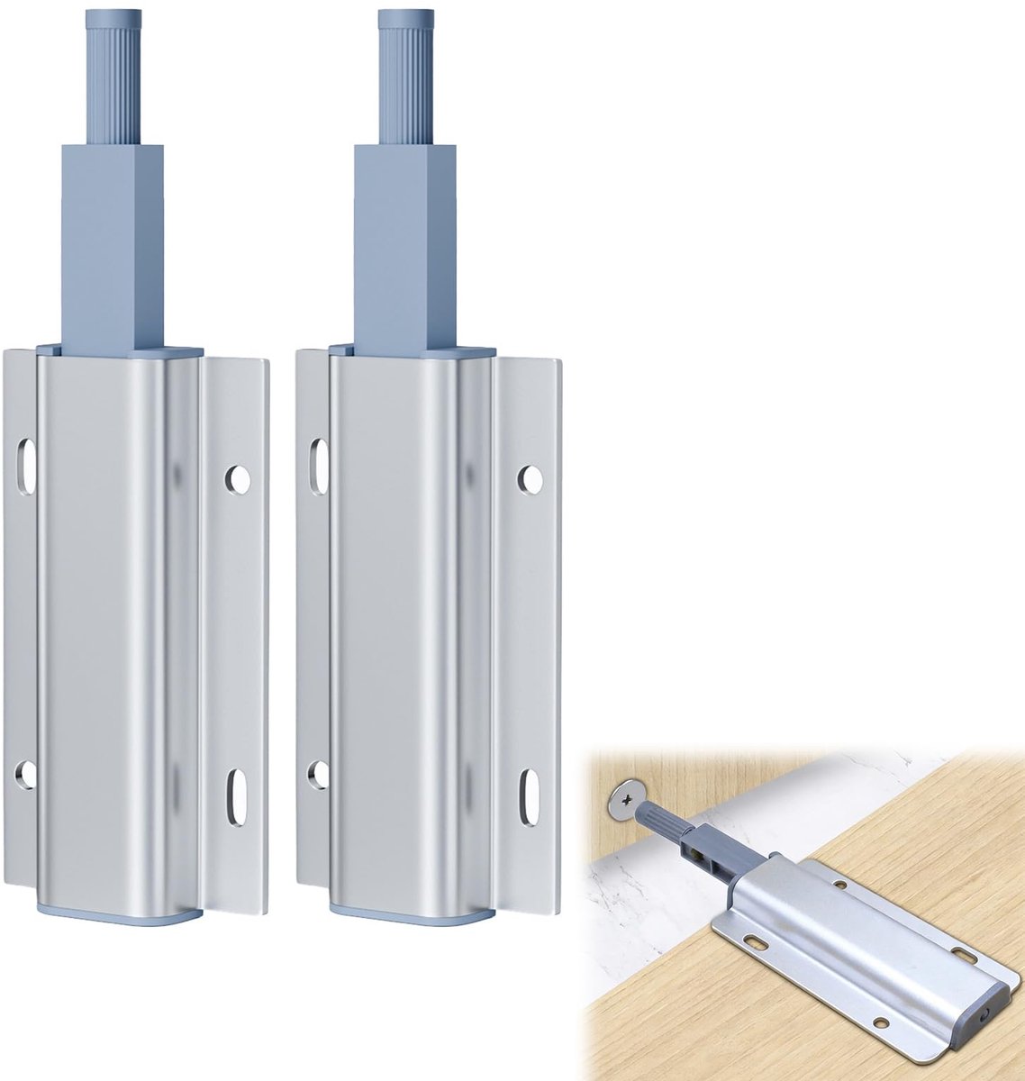 Magneetsluiting – 2 Stuks Drukdeur Openers voor Kastdeuren & Lades – Tip-on Druksysteem voor Schuifladen en Meubeldeuren